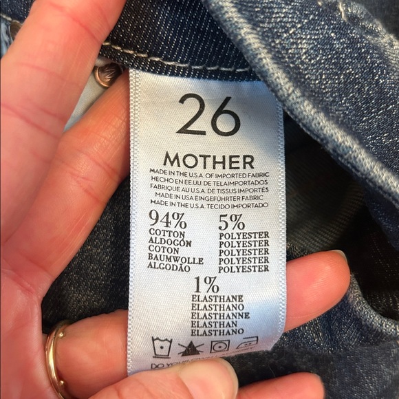 MOTHER The Looker Denim Jeans in Here Kitty Kitty Wash size Women’s 26 - Picture 5 of 12